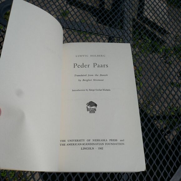 Ludwig Holberg PEDER PAARS University of Nebraska 1962 Paperback Book - Picture 7 of 8